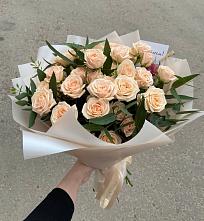 Букет Кремовые розы Латте в Котляревской