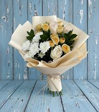 Букет цветов из:  Розы и Хризантемы в Котляревской
