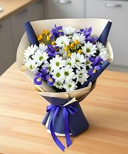 Букет цветов из:  Розы, Ирисы и Хризантемы #REPLACE_PRED# Котляревской