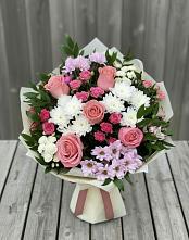 Букет цветов из:  Альстромерии, Гвоздики, Розы и Хризантемы #REPLACE_PRED# Котляревской