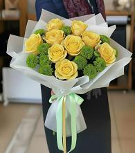 Букет цветов из:  Хризантемы и Розы #REPLACE_PRED# Котляревской