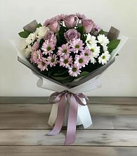 Букет цветов из:  Хризантемы и Розы в Котляревской