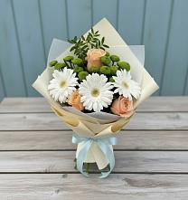 Букет цветов из:  Герберы, Розы и Хризантемы #REPLACE_PRED# Котляревской