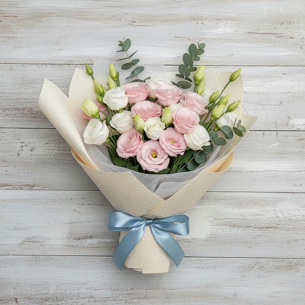 Букет цветов из: Лизиантусы в Котляревской